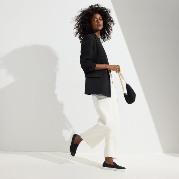 Rothy’s The Original Slip On Sneaker in Black Solid Casual Sporty Shoes - Picture 2 of 10